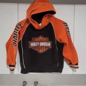 Harley-Davidson Orange and Black Hoodie